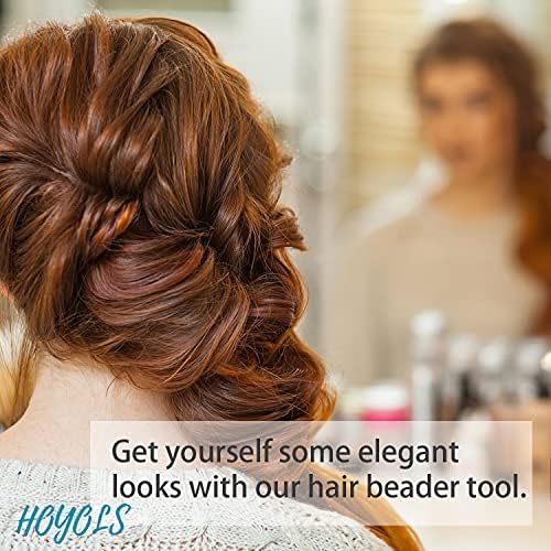 HOYOLS Colorful Quick Hair Beader Tool, 12 Pcs Bead Threaders for Braids - Image 6