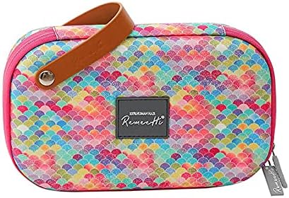 RemeeHi Hair Lace Wig Travel Bag Storage Case,Hair Wig Hair Tools Hairdressing Bag, Hair Stylist Cosmetic Organizer with Accessory Pockets Small G107 by RemeeHi