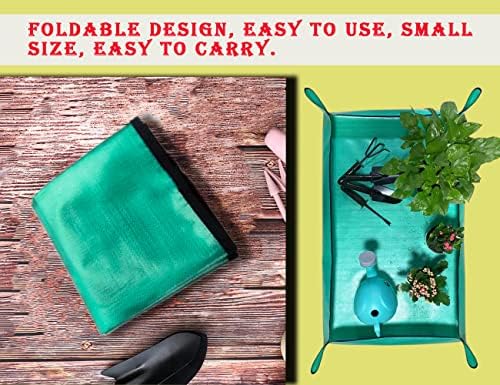 2 PCS Plant Repotting Mat for Indoor Plants, 43" X 29" Thickened Foldable Waterproof Plant Potting Tray and Mess Control, Portable Potting Mat Gardening Tray for House Plants Succulents, Extra Large - Image 4