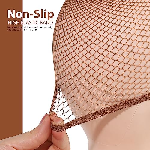 Fandamei Wig Cap, 6PCS Wig Caps for Women Kids Brown, Mesh Wig Cap Net, Closed End Hair Nets, Nylon Hair Net for Wigs for Halloween Rave Party Cosplay - Image 6