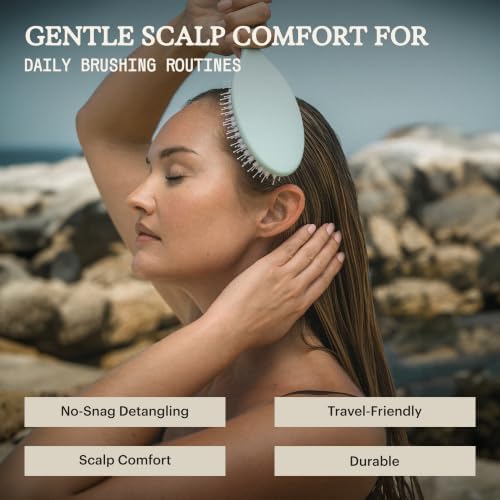 Smoothing Paddle Hair Brush for Frizz Control, Snag free Scalp Comfort - Image 4