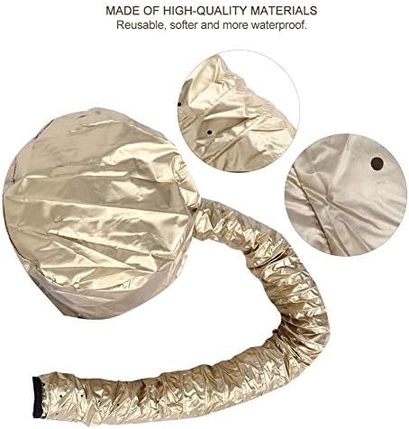Generic Portable Hair Drying Cap Blow Dryer Bonnet Hat for Faster Hair Drying in Gold Color (Gold) - Image 2