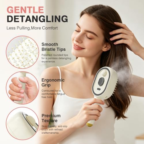 Electric Spray Air Cushion Massage Comb, 3-in-1 Electric Spray Hair Brush - Image 4