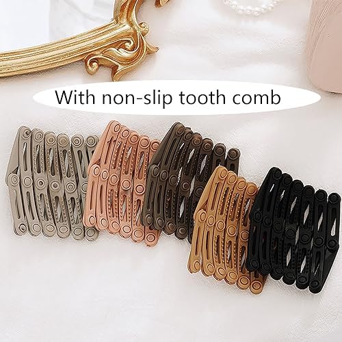 3Pcs+1 Retractable Pocket Headband, No Slip Foldable Hairband with Teeth, Fashion Portable Adjustable Hair Hoop with 1 Plastic Storage Bag for Washing Makeup Travel Outdoor-2Gray1White1Organizer - Image 4