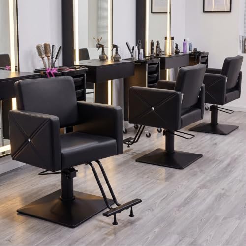 Artist hand Barber Salon Chair for Hair Stylist, Black Base - Image 4