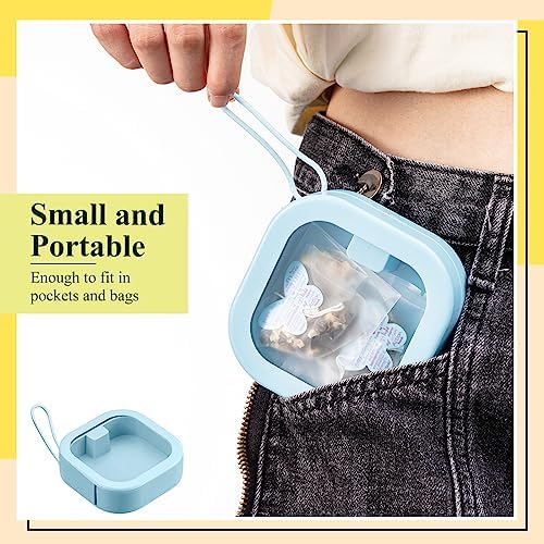 2 Pack Portable Hair Tie Organizer Travel, Small Hair Tie Container, Blue - Image 3