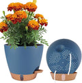 2 Pack 8 inch Plant Pots, Plastic Self Watering Planters by Fielda