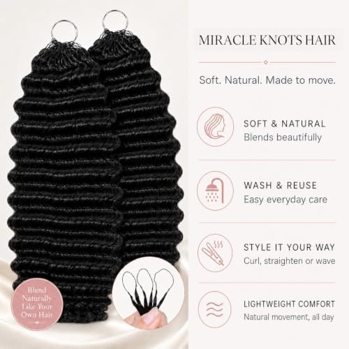 Human Crochet Hair for Black Women Feather Miracle Knots Crochet Human Hair - Image 5