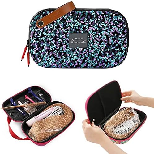 RemeeHi Hair Lace Wig Travel Bag Storage Case,Hair Wig Hair Tools Hairdressing Bag, Hair Stylist Cosmetic Organizer with Accessory Pockets Small G112 - Image 3