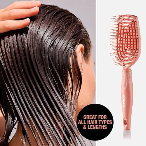 Conair Hair Brush, Scalp Care Detangling, Standard, Coral Pink - Image 4