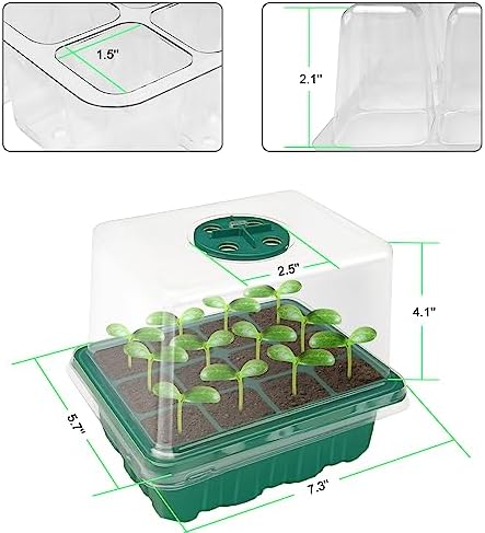 Seed Starter Tray, Seed Propagation Station with Grow Light,5 Pack - Image 4