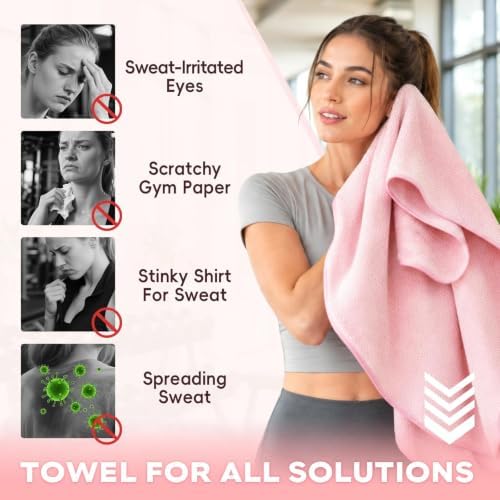 Microfiber Gym Towels for Showering Working Out Quick Dry Negative ions Large Middle Small Sizes Lightweight Gym Towel for Men Women Tennis Sports Towels for Body Hot Yoga Fitness Essentials - Image 3