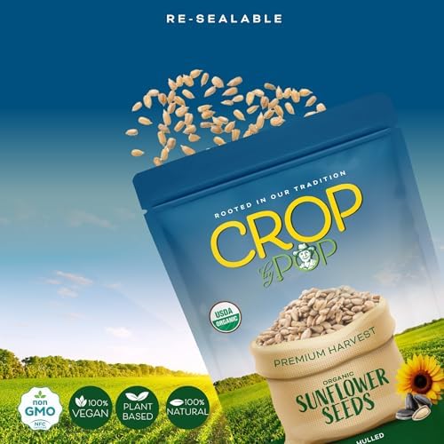 CROP BY POP - Organic Raw Hulled Sunflower Seed Kernels (32oz - 2 LB) - Image 4