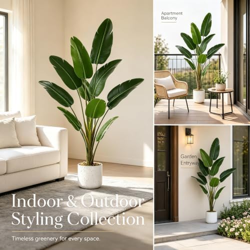 Garvee 4FT Artificial Banana Tree with Planter, Fake Tropical Trees - Image 3