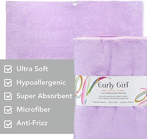 Curly Girl NEW (2 Pack) Microfiber Hair Towel - Anti-Frizz - Absorbent - Fast Drying - for Curly Hair - Image 4