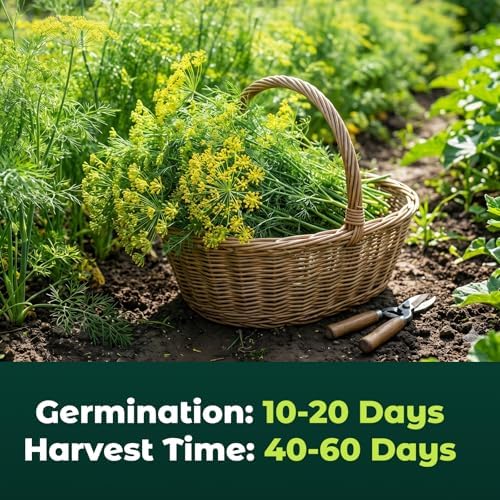 1200 Bouquet Dill Seeds for Planting Indoors & Outdoors - Premium Non-GMO Culinary Herb Seeds for Pickling, High Germination Fast Growing - Image 4