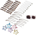 Snap Hair clips hair style accessories kits for girl women ballet dance U shaped hair pins Bobby clips,42pcs (Brown, 2 inch kit) by ROCST