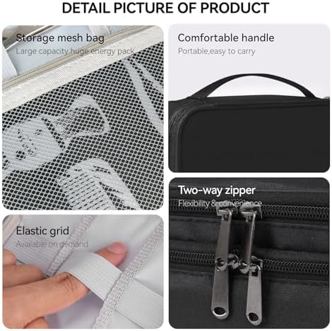 Barber Case Barber Tool Bags Barber clipper Bag Barber Cases for Clippers and Supplies Professional Barber Accessories Kit Hair Cutting Scissors Storage Bag Shaving Kits (Black) - Image 6