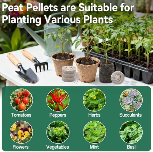Halatool 55 Pcs 30mm Peat Pellets for Seedlings, Seed Starter Soil - Image 5