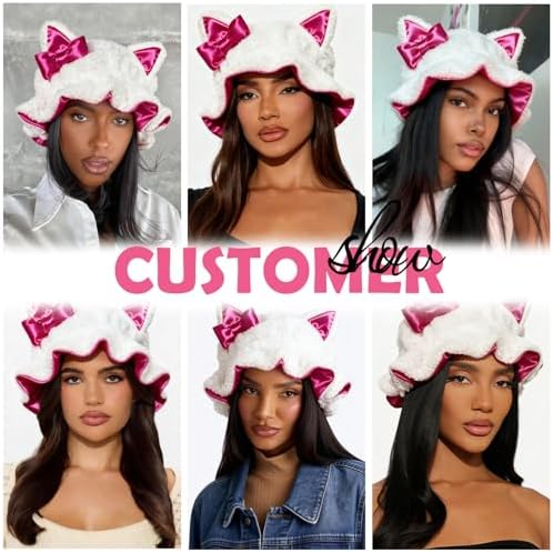 Satin Lined Sleep Bonnet for Women, Teddy Plush Hair Bonnet, Silk Wrap for Curly & Braided Hair, Anti-Frizz Night Cap - Image 3