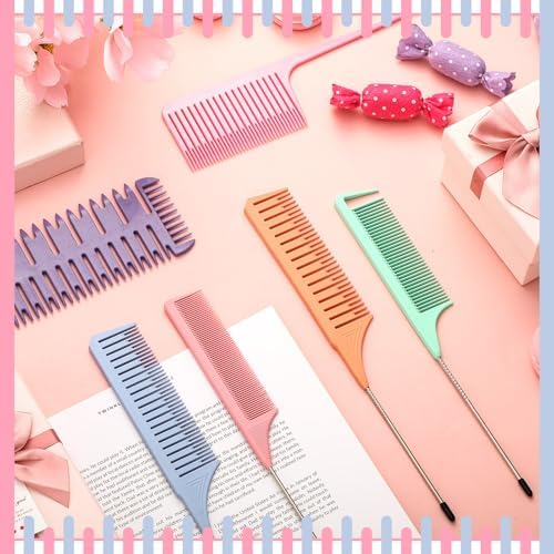 Patelai 6 Pcs Highlighting Comb Weaving, Classic Style, Colorful - Image 4
