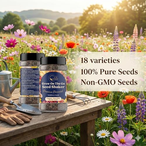 Wildflower Seed s – Perennial Flower Seeds Mix to Plant Anywhere, by Geva Grow | 12-Type Beautiful Perennial Wildflower Seeds Bulk 90,000+ Seeds, 2 Ounce, No Messy Packets - Image 3