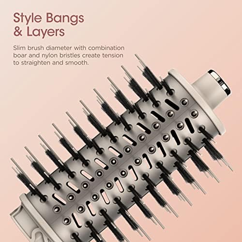 Shark FlexStyle Round Hot Air Brush Attachment for Blow Dryers, Hair Styling Tool for Straight, Wavy, Curly, and Coily Hair, Stone - Image 4