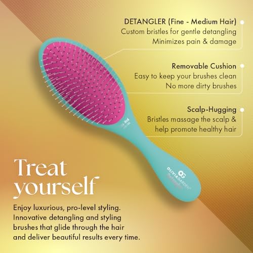 Olivia Garden Aurora Detangler Brush for Wet and Dry Fine to Medium Hair - Detangling Brush for Women, Men, Kids - Image 2