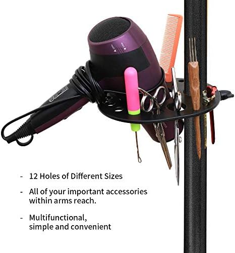 ZQIAN BEAUTY 55 Inch Heavy-duty Wig Head Stand, Adjustable Metal Mannequin Head Stand Tripod For Hairdressing Training Head, Wig Stand Tripod with Tool Tray (Black, Mannequin Head Not Included) - Image 4