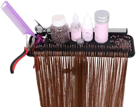 Hair Extension Holder Hanger Braiding Rack Extension Tool Double-Side Teeth Extension Display Holder Hair Separator holder for Hair Salon Home (Tripod not included) - Image 3
