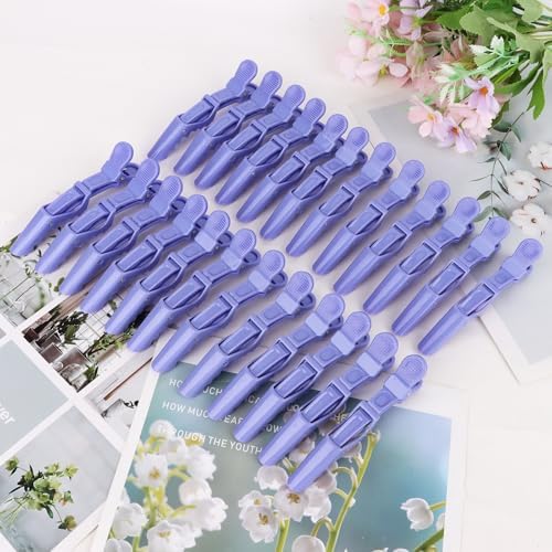Ondder 24 Pack Alligator Hair Clips, 4.5 inch Clips for Hair Sectioning, Hair Styling Accessories for Women Men Girls Teens, Dark Purple - Image 7