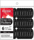 Annie Snap-On Rollers Size Jumbo 6Ct Black by AnnieInternational