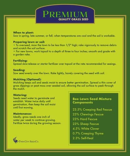 Bee Lawn Seed Mixture, 5 lb - Image 4