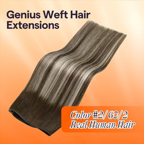 Full Shine Genius Weft Hair Extensions Human Hair 20 Inch 60g - Image 2