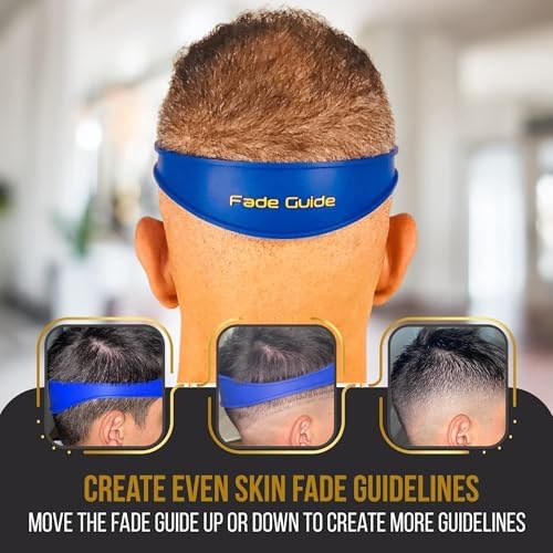 Hands-Free Fade Guide for Men – Silicone Haircut Template for Clippers | Neckline Shaver Guide | DIY Self Haircut Tool (RED) - Image 2