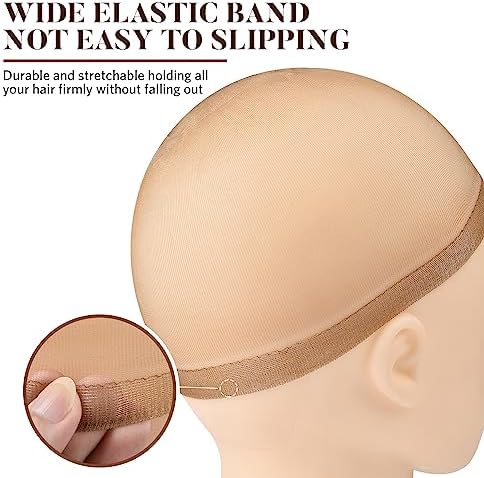 MORGLES HD Transparent Wig Caps 20 Pack Brown Ultra Thin for Women Men - Image 5