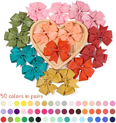 Choicbaby 100PCS 3 Inch Hair Bows for Girls Toddler Hair Accessories - Image 4