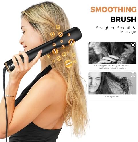 OKWRAP 5-in-1 Blow Dryer Brush, Hot Air Styler with Auto-Wrap Curlers - Image 4