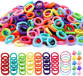 auroray 360PCS Soft Cotton Hair Ties for Toddlers & Baby - No Damage Elastics Seamless Ponytail Holders for Little Girls Daily Hair Accessories, Multicolor by auroray