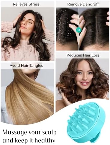 HEETA Scalp Massager Hair Scrubber Shampoo Brush Exfoliator for Hair Growth - Image 4