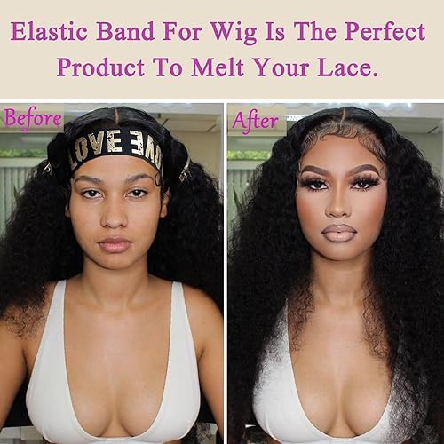 5 Piece Wig Band Set - Elastic Melt Bands for Lace Front Wigs, Edge Wrap to Lay and Keep Wigs in Place (Lovegold) - Image 4