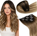 LaaVoo Human Hair Clip In Extensions, Silky Straight, 16 Inch by LaaVoo