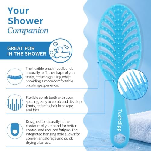 Vented Detangling Brushes for Wet & Dry,Curly Straight Thick Hair - Image 2