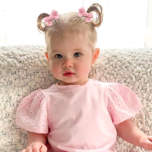 JOYOYO Baby Bows Clips in 20 Colors,Cotton Linen Fabric Hair Bows Alligator Hair Clips Barrettes and Hair Accessories for Baby Girls,Toddlers,Kids - Image 6