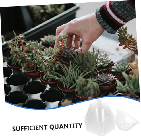 12Pcs Plastic Dome Covers for Succulents, Humidity Retention Cloches - Image 3