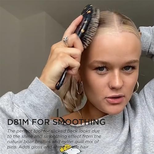 Denman Boar Bristle Hair Brush – Smoothing & Shine Enhancing for Slick Back Styles, Curl Defining & Detangling. Natural Bristles for all Hair Types for Women & Men - Image 4