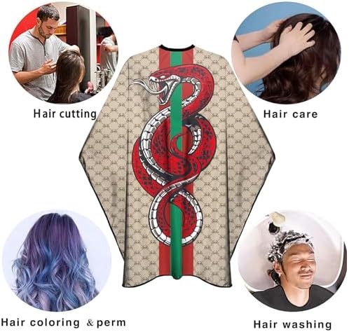 Barber Capes Hair Cutting Capes Salon Stylist Capes with Snaps Waterproof Professional Large Barber Hairdresser Gown Cape- 63”× 56”(SNAKE) - Image 6