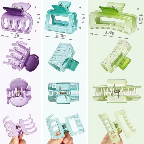SMKSL 12 Pcs Hair Claw Clips for Women & Girls Summer Hair Accessories - Image 4