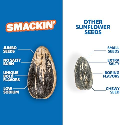 SMACKIN' Sunflower Seeds, Roasted Jumbo Small-Batch, American Made - Original. 1.5oz bags (6 Pack) - Image 5
