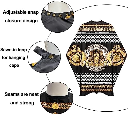 Barber Capes for Men Hair Cutting Salon Capes with Snaps Hairdresser Gown Stylist Cape- 63”× 56” - Image 3